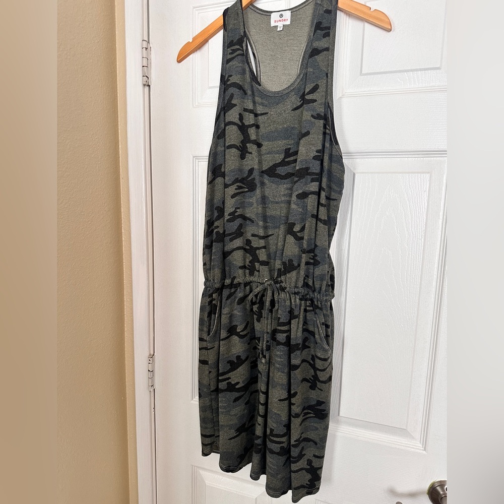 Sundry Camo Sleeveless Tank Mini Dress - Picture 9 of 10
